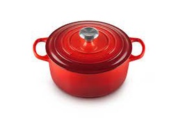 [21177220602430] LE CREUSET COCOTTE SIGNATURE RONDE 22CM CERISE