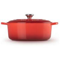 [21178310602430] LE CREUSET COCOTTE SIGNATURE OVALE 31CM CERISE