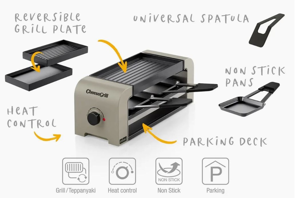STÖCKLI RACLETTE CHEESEGRILL 2 IVORY GOLD