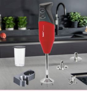 BAMIX MIXEUR M200 MONO D, NOIR-ROUGE MAT