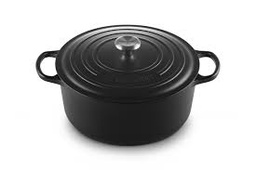 [21177260000430] LE CREUSET COCOTTE SIGNATURE RONDE 26CM NOIR MAT