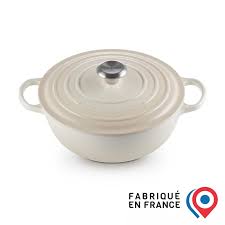 [21114267160430] LE CREUSET MARMITE SIGNATURE 26CM MERINGUE
