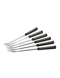 [8311.26AA] STÖCKLI SET DE 6 FOURCHETTES ALPAGE DECOR OR